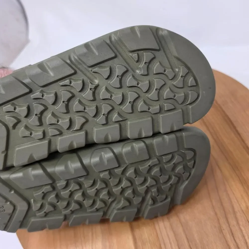 Birkenstock Sandals Youth 2 Mogami Birko Flor Hook Loop Strappy Green Summer